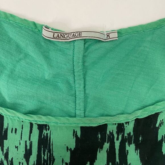 Language| Silk| Sleeveless Top| Medium| Aztec print - Picture 5 of 9